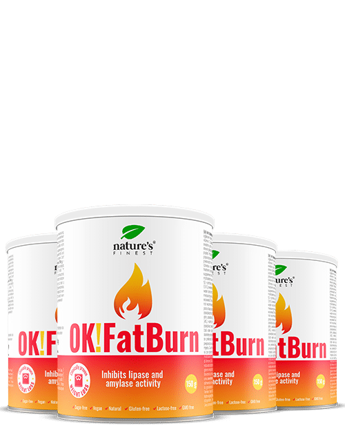 100% Ποτό FatBurn | 4x OK!FatBurn® | με ID-Alg® και L-Καρνιτίνη | Καλύτερα Προϊόντα Καύσης Λίπους στην Ελλάδα | από Nature's Finest.