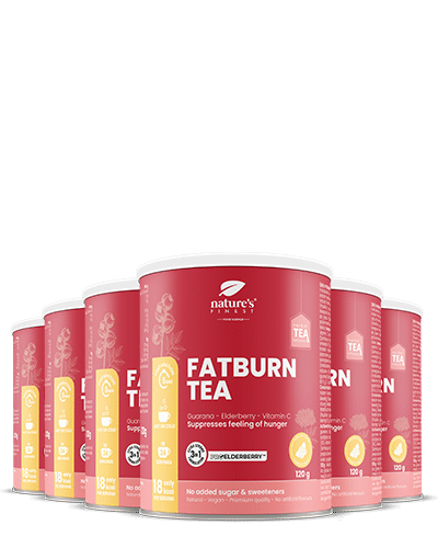 100% Οργανικό Τσάι Αδυνατίσματος | 6 x FatBurn Tea with ProElderberry™ | Μαριανός Σκώληκας και Βαλεριάνα | Vegan | από την Nature's Finest.